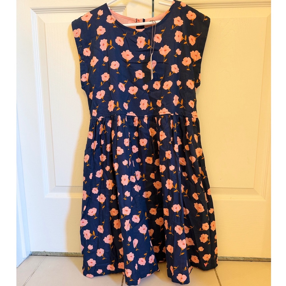 NWT Pink Chicken Girls navy and pink floral dress size 14